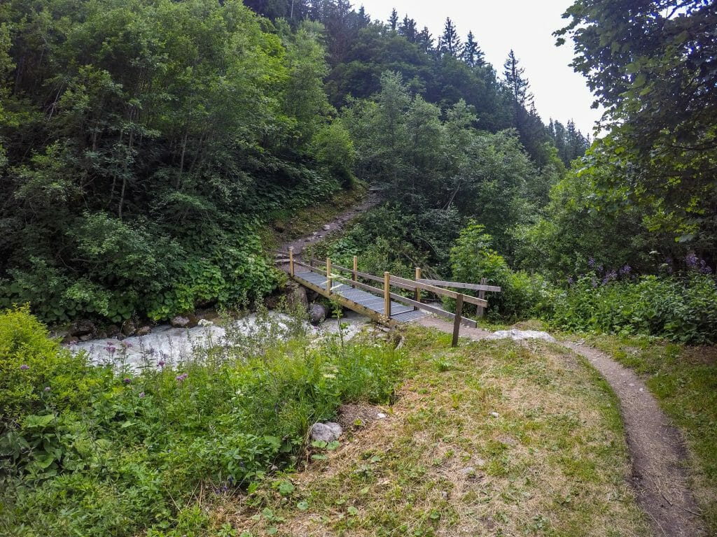 Hiking towards Les Contamines, France
