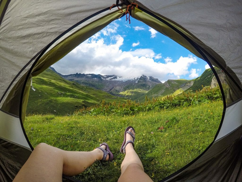 Wild camping near Refuge Les Mottets