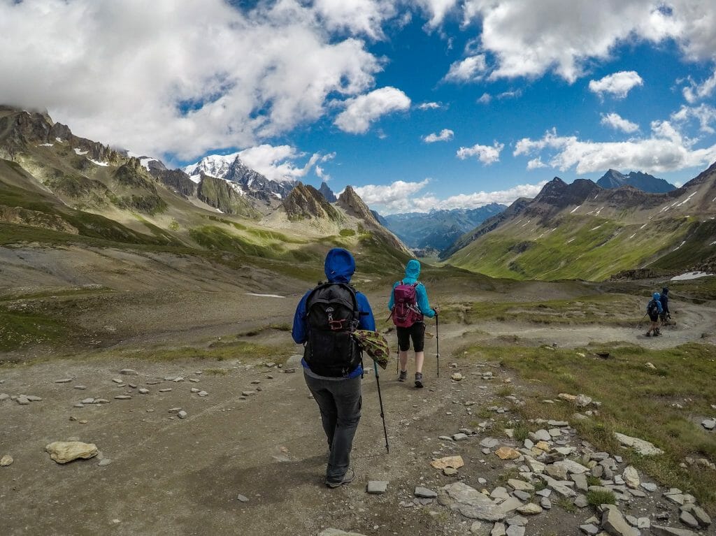 Descending from Col de la Seigne