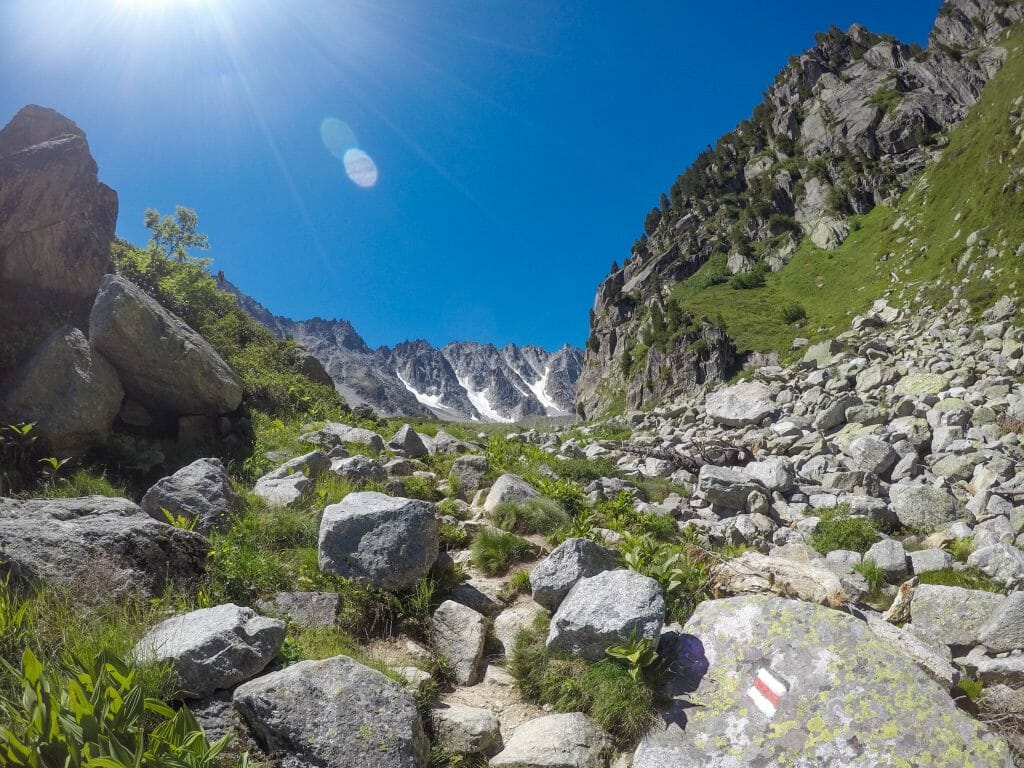 Ascending towards Fenêtre d’Arpette at 2,665m