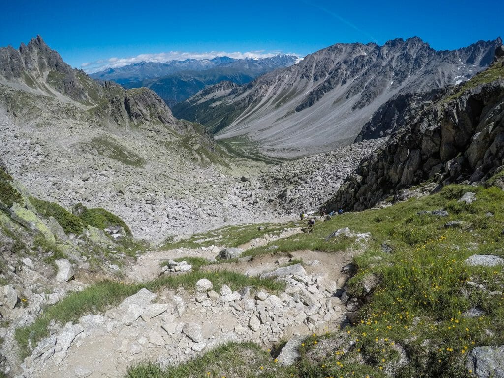 switchbacks to Fenêtre d’Arpette