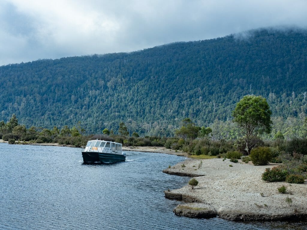 Ferry across Lake St Clair Overland Track