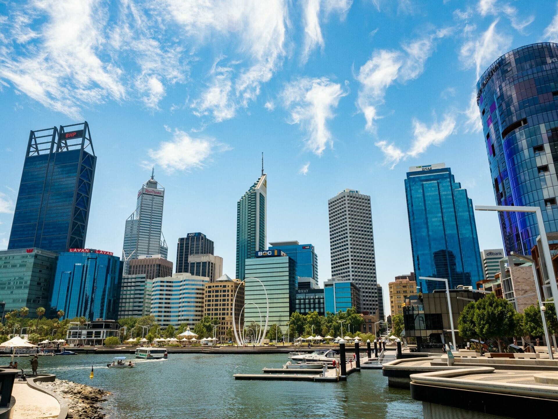Buildings Perth CBD Elizabeth Quay Western Australia