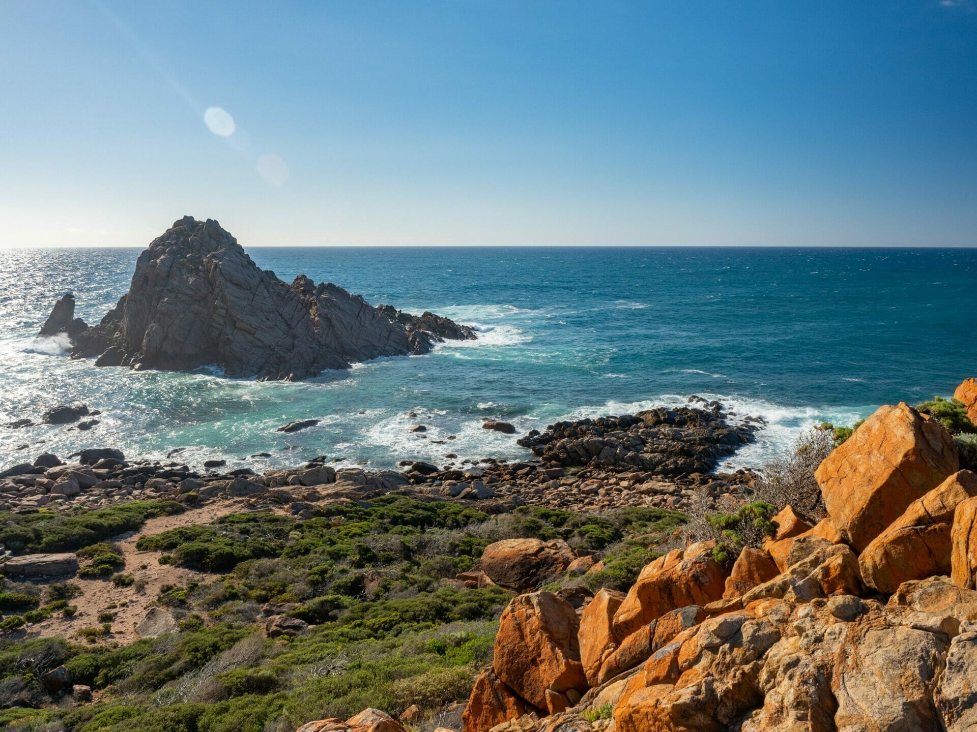 Sugarloaf Rock in Indian Ocean Western Australia