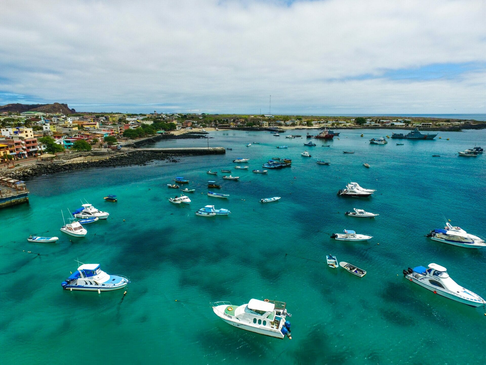Boats in port San Cristobal