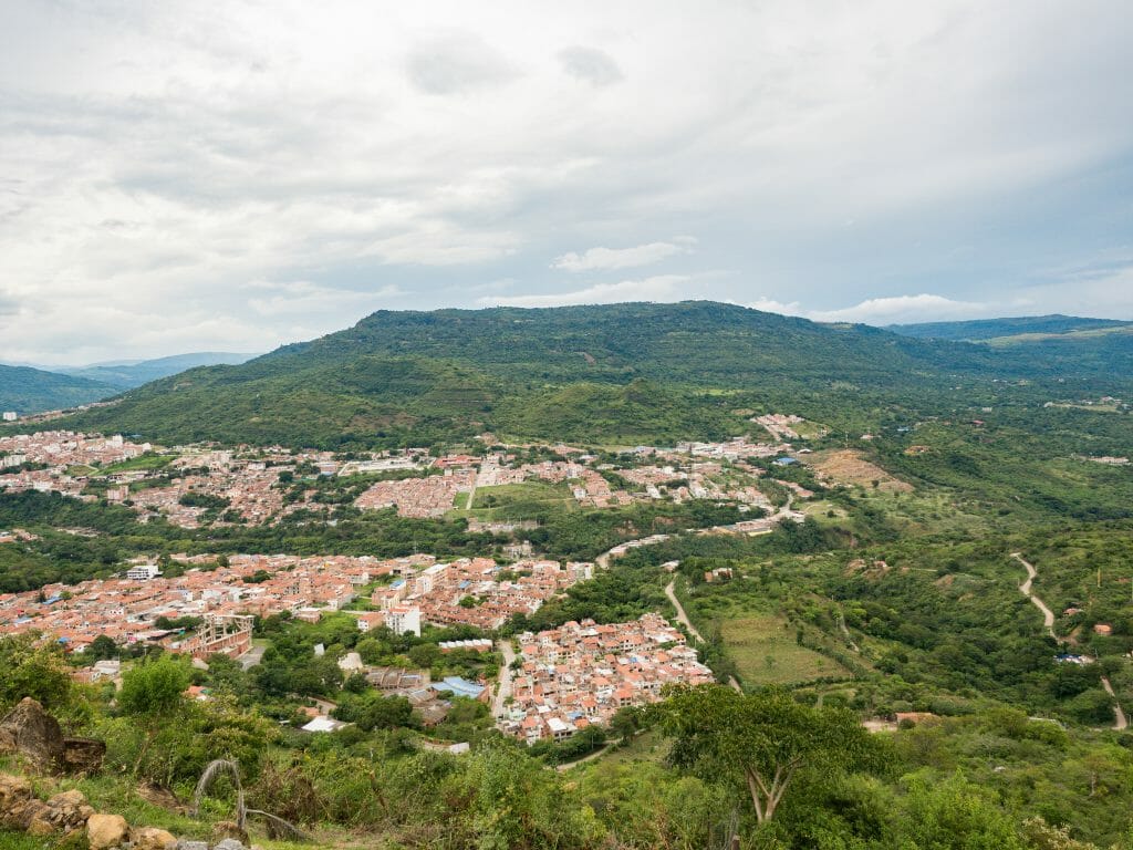 View over San Gil Colombia