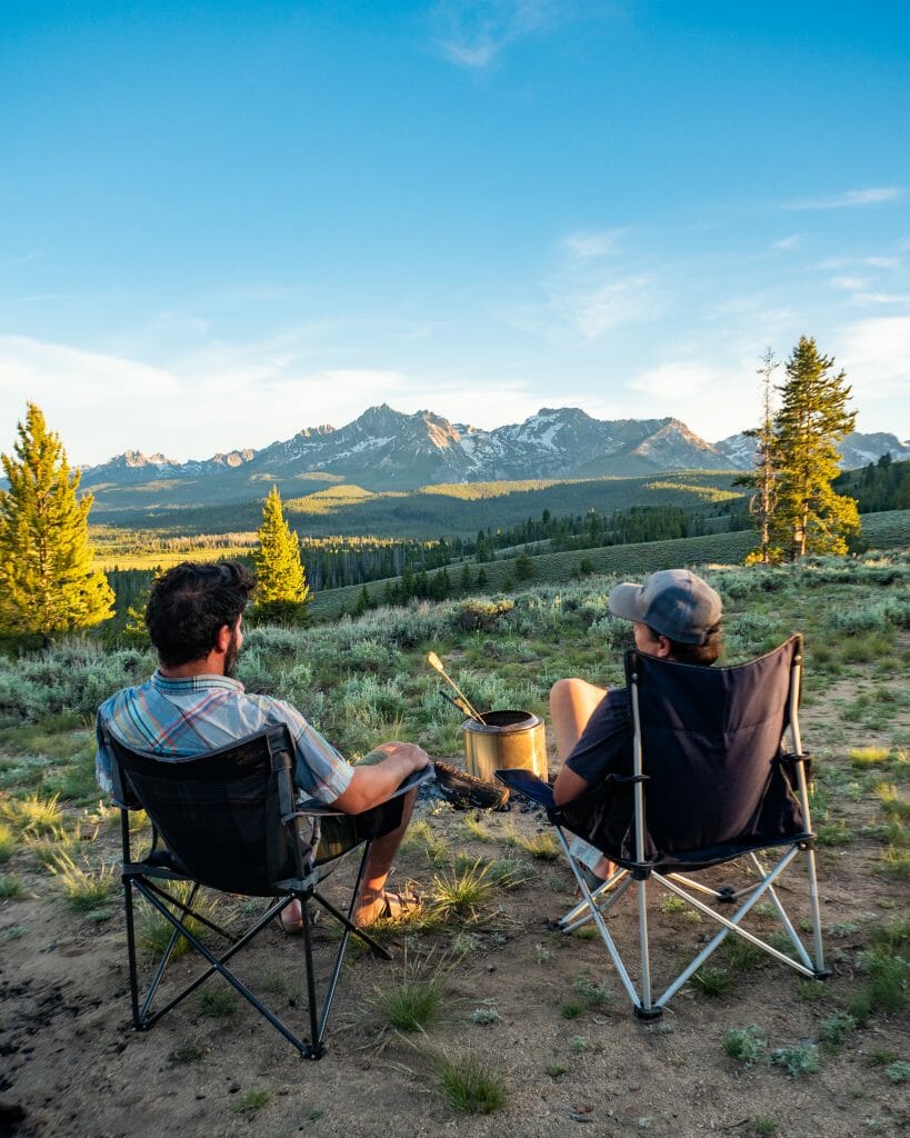 Free camping Sawtooth Mountains Idaho