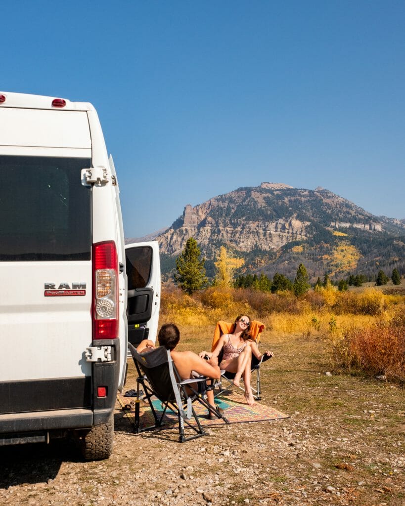 Grand Teton National Park Wyoming Granite Hot Springs vanlife camping