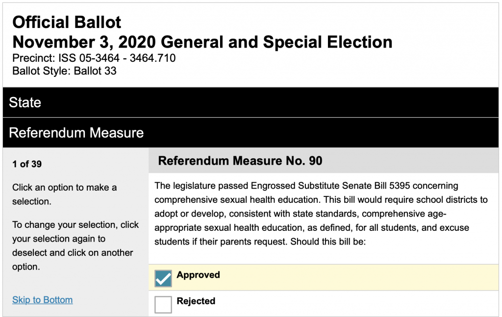 USA election 2020 absentee online ballot vote