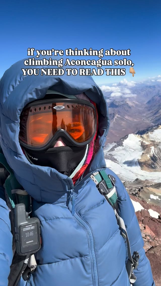 I climbed on Aconcagua on a 10-day solo expedition last year and it was absolutely one of the greatest things I’ve ever done in my life, but it requires A LOT of planning & preparation to pull off!! 😵‍💫

🏔️comment SUMMIT + I’ll DM you links to my expedition guide + packing list 🏔️

I distilled everything that I learned about solo permits, logistics services, base camp facilities, reading the weather, what to pack, and more into a MASSIVE blog post— which I just updated with new 2025/2026 permit prices and changes to service plans!!— so I’d absolutely recommend anyone planning a solo expedition to check it out:

🔗brookebeyond.com/solo-climbing-aconcagua

Before my own expedition, I had the most questions about what gear to bring, so I’ve also written a super detailed packing list with every single item that I wore/used to get me safely to 6,962m without a guide or group (plus what I would add or subtract based on my experience):

🔗brookebeyond.com/aconcagua-expedition-packing-list

And finally, I built a GPS map of the exact route, showing all base + high camps and important landmarks— so you can navigate confidently and just focus on the climb!!

🔗shop.brookebeyond.com/b/aconcagua

👉🏼 comment SUMMIT + I’ll DM you links to my expedition guide + packing list!!

———

#aconcagua #7summits #expedition #soloclimbing