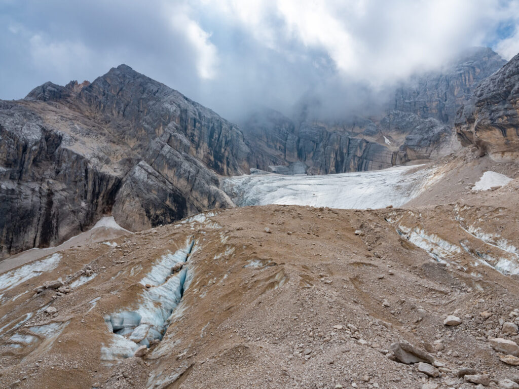 Glaciers above Forcella del Ghiacciaio