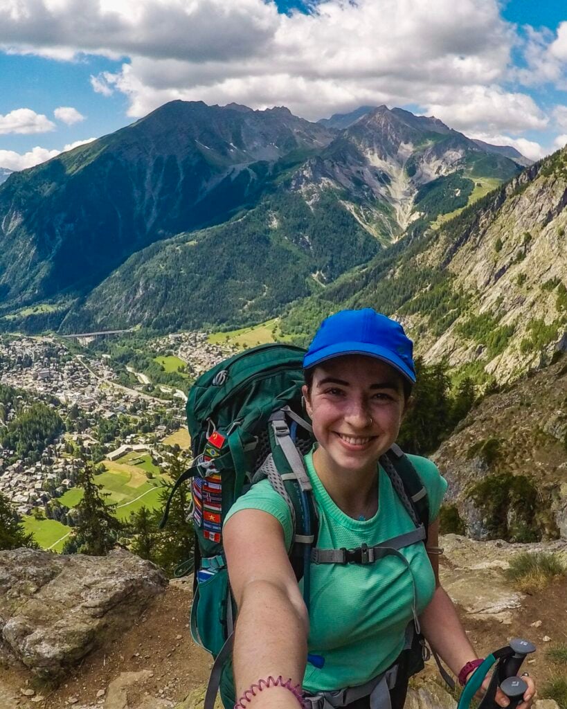 Hiking above Courmayeur on the TMB