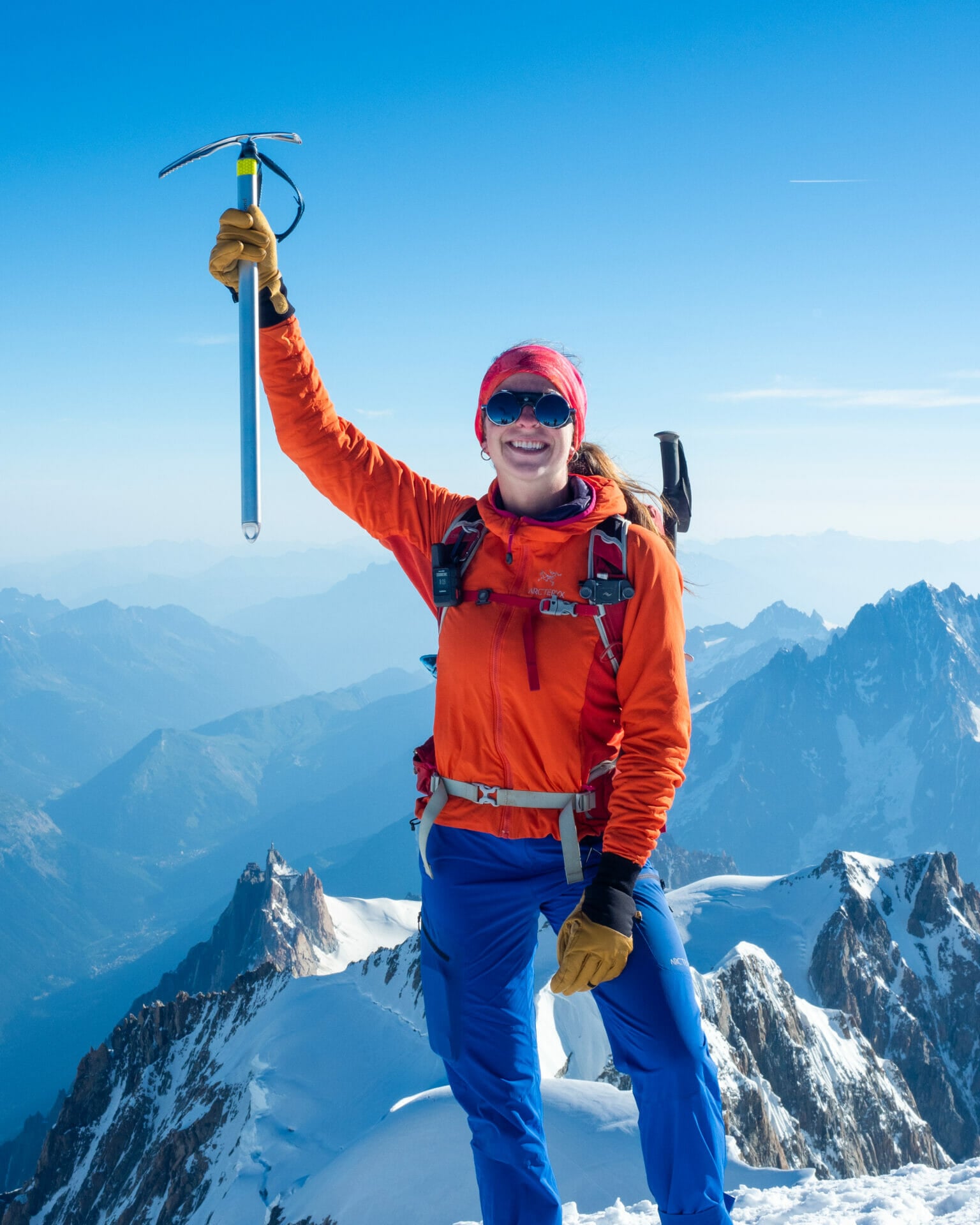 on the summit of Mont Blanc