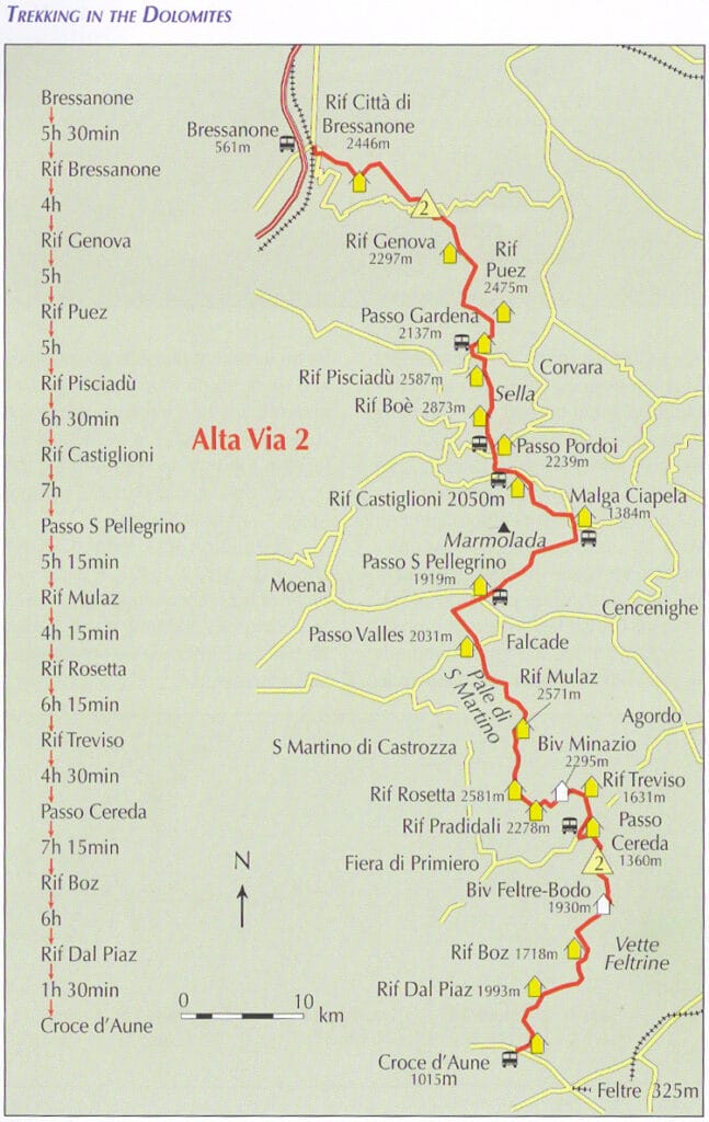 Alta Via 2 hiking guide