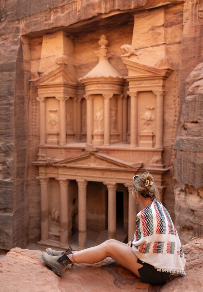 high viewpoint over the Treasury in Petra