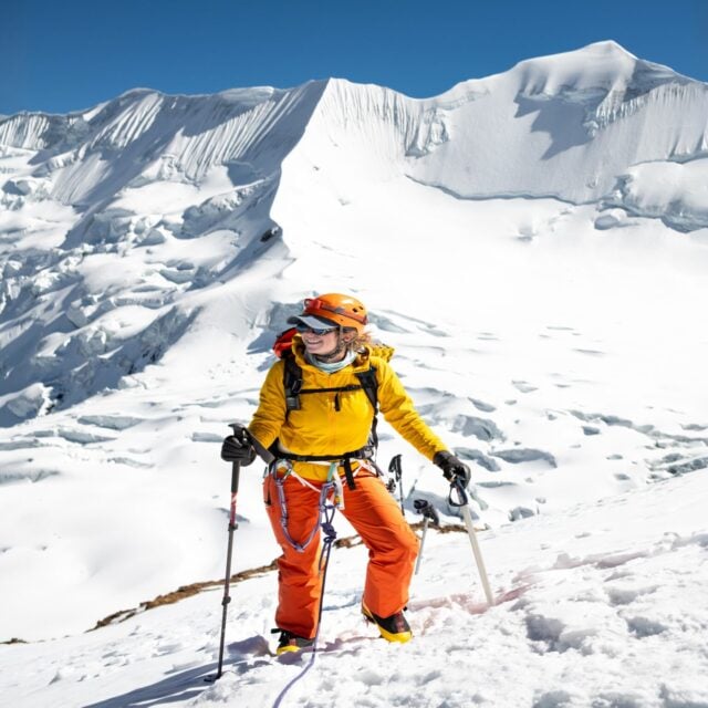 final summit in Bolivia: Illimani (6,438m) 🏔️✨

The imposing massif of Illimani absolutely dominates the skyline in La Paz, and after spending an entire month staring at the mountain from our 25th-floor apartment, it was pretty incredible to find myself on the summit— just one day before our departing flights. 

Even with so much “extra” time, we still came right down to the wire on the weather window for Illimani!

With James sick at High Camp, I headed to the summit alone with our guide after several sleepless nights. And just like clockwork, above 6000m on a -15C alpine start, I was reminded pretty powerfully of my last high-altitude expedition (up Aconcagua) where I’d sworn I’d never do this again 😂

The rush on the summit is always enough to make me forget, though, and there’s such a special satisfaction in reaching ✨la cumbre✨ after a glorious struggle through freezing, oxygen-poor air. 

We definitely do it for days like this! Not a cloud in the sky, almost windless, what a time to be alive at 6,438m 🤩

—
#illimani #cordillerareal #bolivia #bolivianmountaineering #lacumbre
