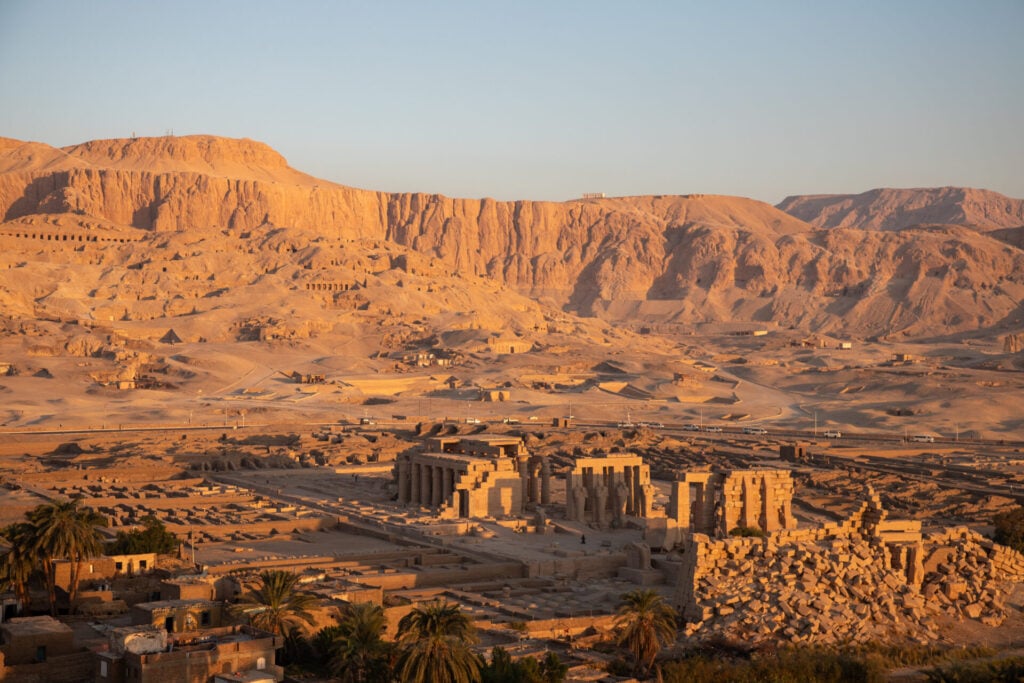 West Bank of Luxor from a hot air balloon 