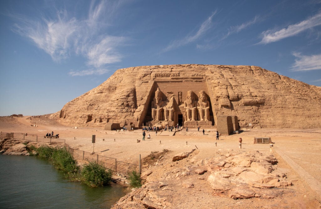Abu Simbel on the shore of Lake Nasser
