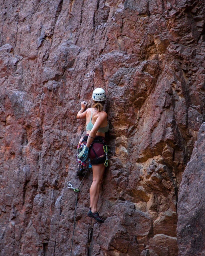 Rock climbing near Dahab, Egypt