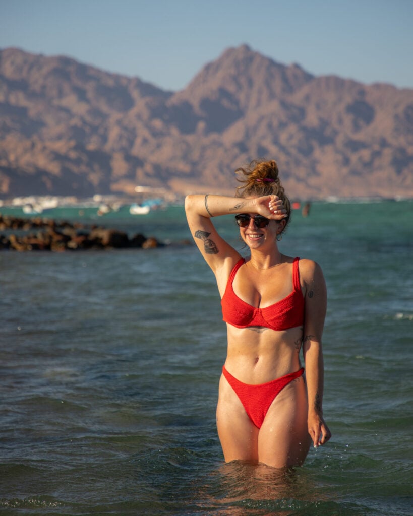 On the beach in Dahab