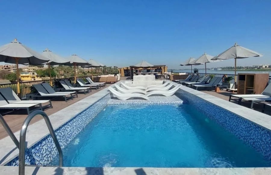Top deck of the Le Fayan II Nile Cruise