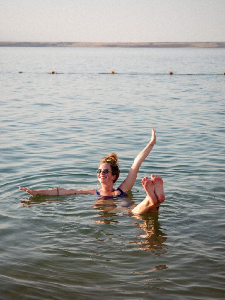 Floating in the Dead Sea