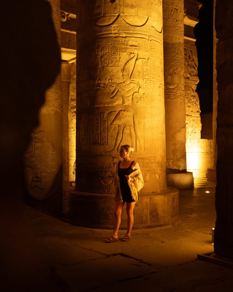 Kom Ombo temple after dark