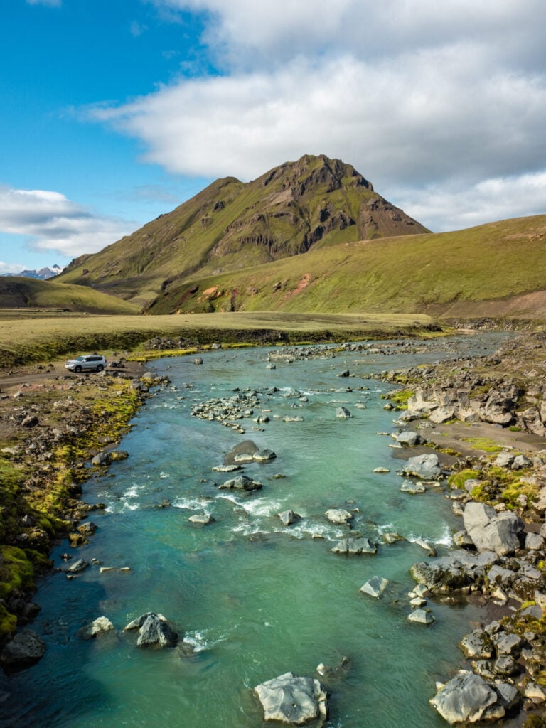 River crossing on the Laugavegur Trail