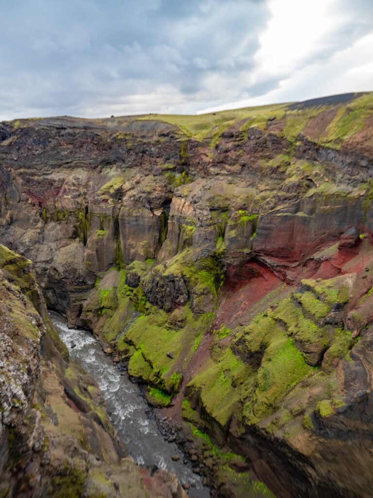 Markarfljótsgljúfur canyon on the Laugavegur Trail