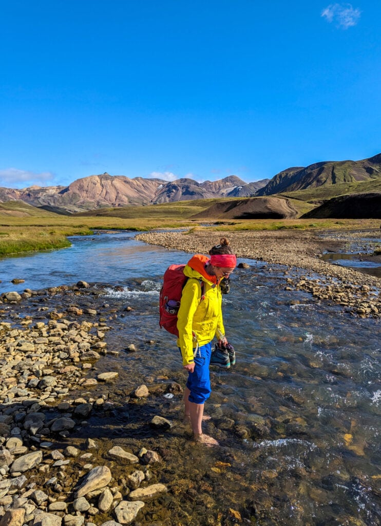 River crossing on the Laugavegur Trail