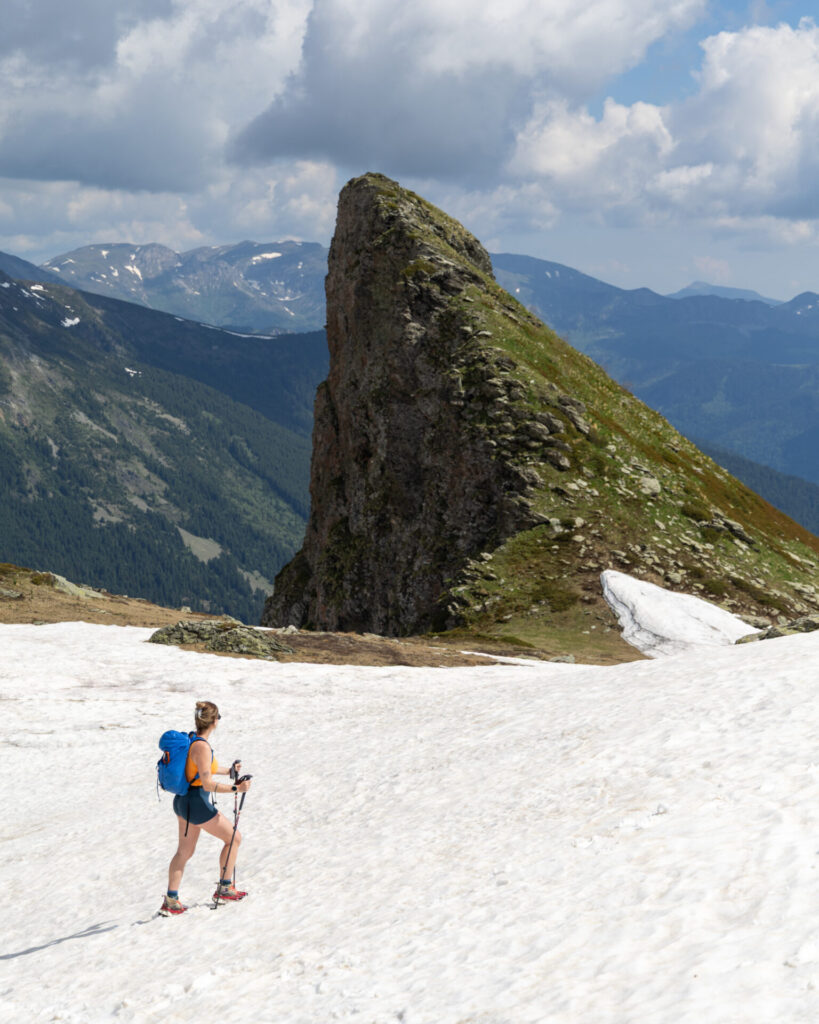 Snow on Gjeravica summit hike