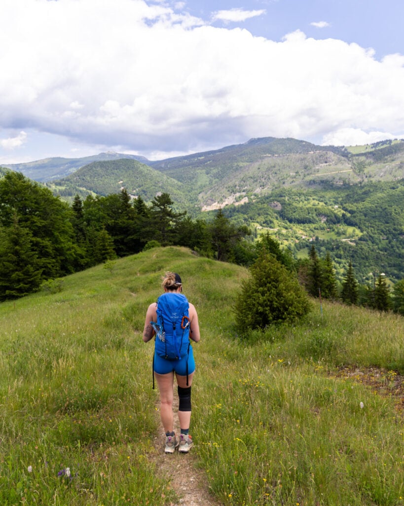 Descent from Milishevc to Rugova Canyon