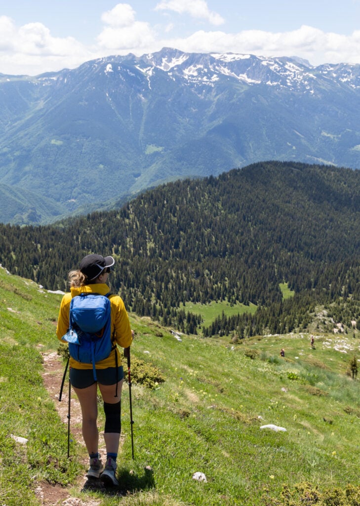 Descending from Hajla Peak