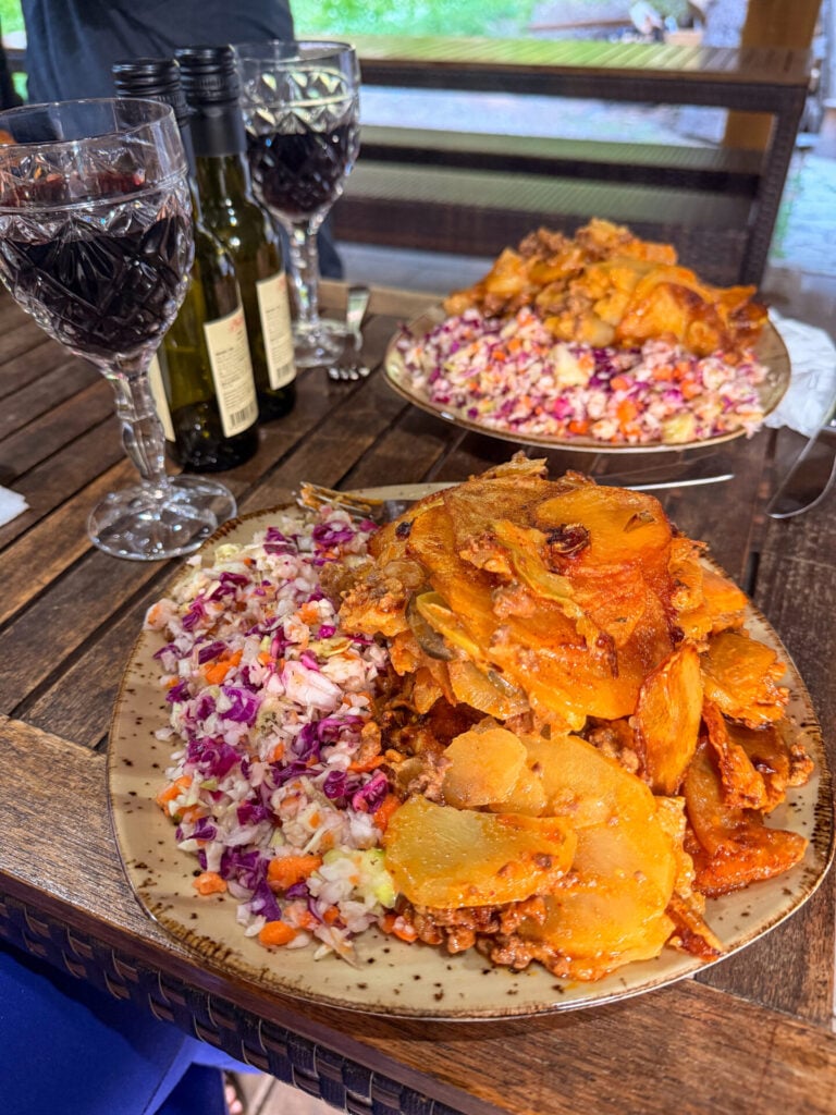 dinner at Triangle Woodhouse in Babino Polje