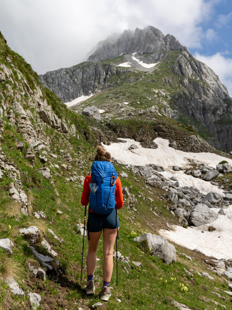 Climbing Maja Bojës from Buni Jezercë