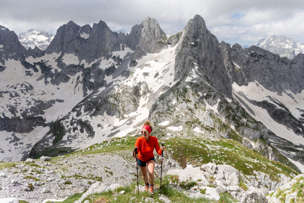 Climbing Maja Bojës from Buni Jezercë