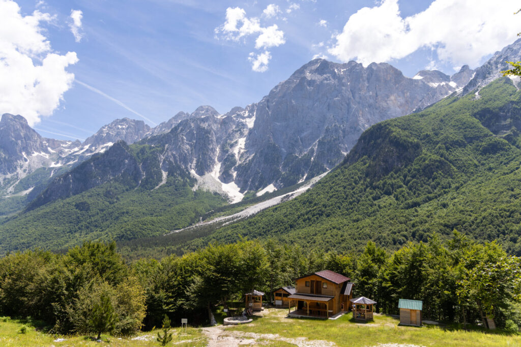 Descending from Valbona Pass to Valbona