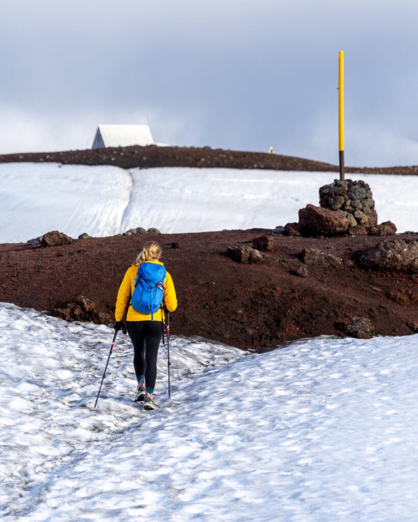 snow on Fimmvörðuháls