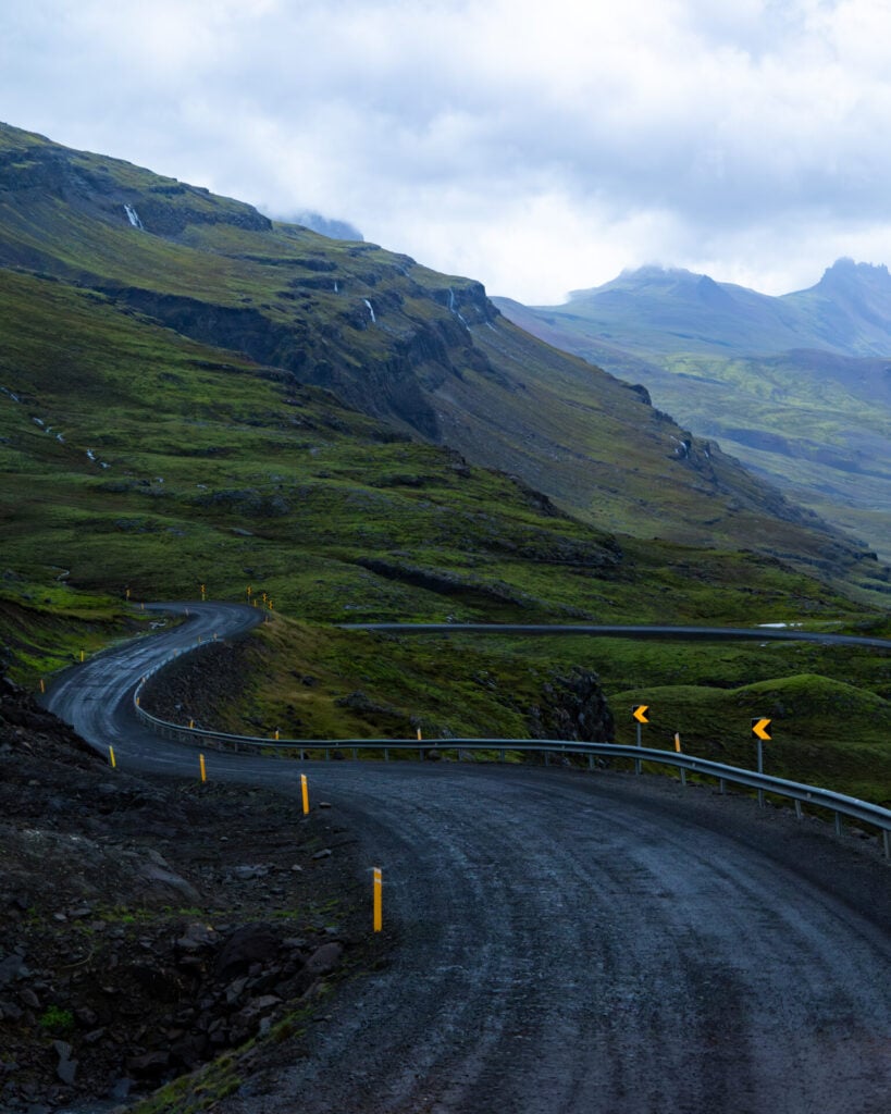 Descending from Öxi Pass towards Berufjörður