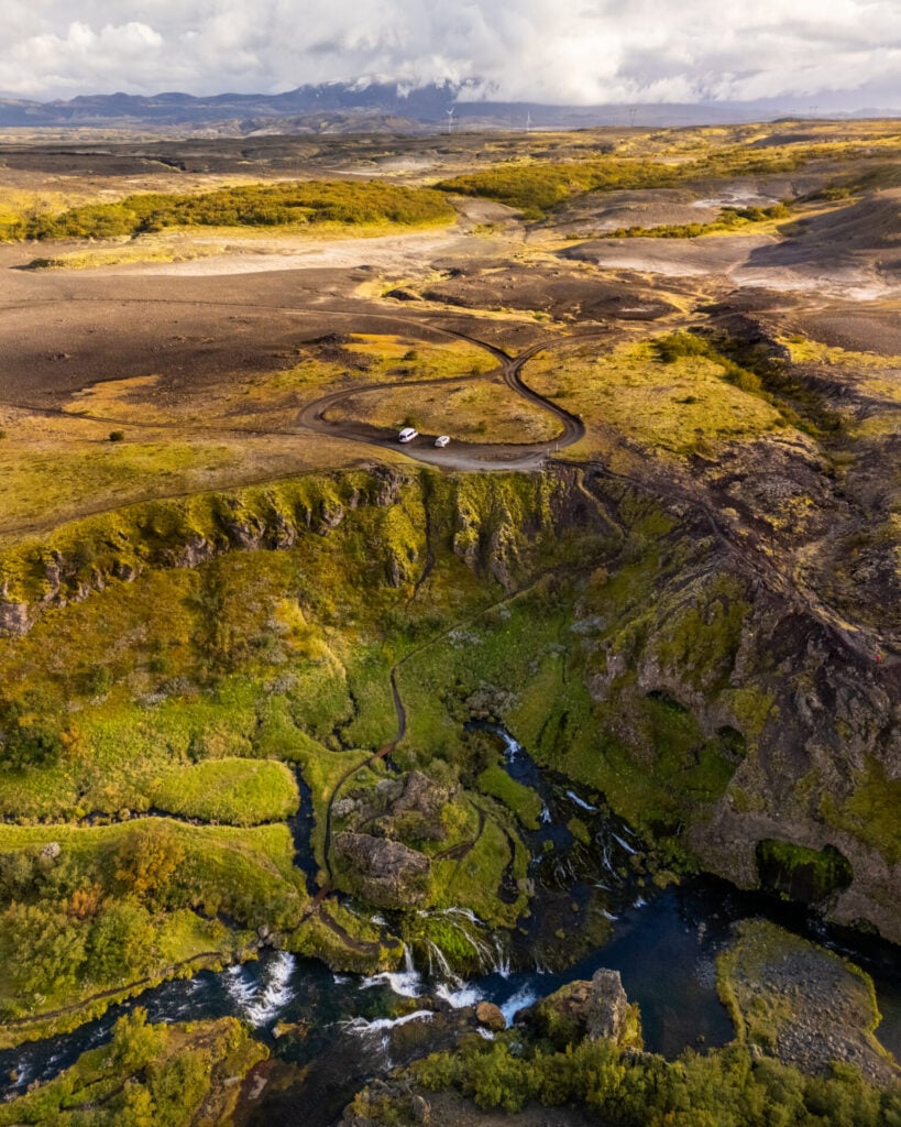 Gjáin Valley on the road to Landmannalaugar