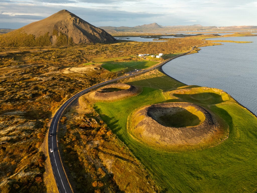 Lake Mývatn craters