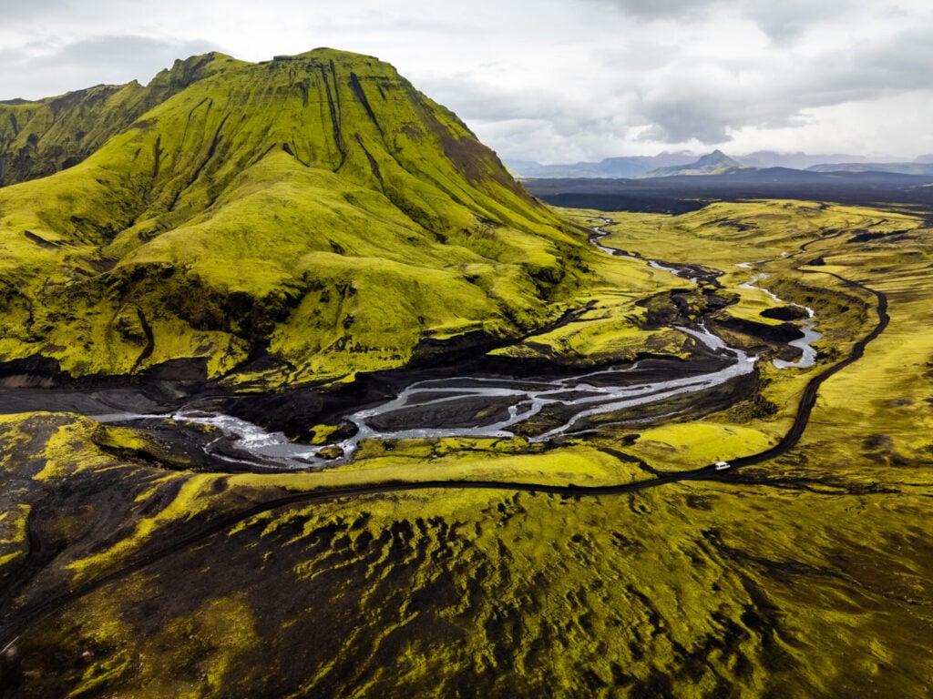 Driving F232 to Bláfjallafoss
