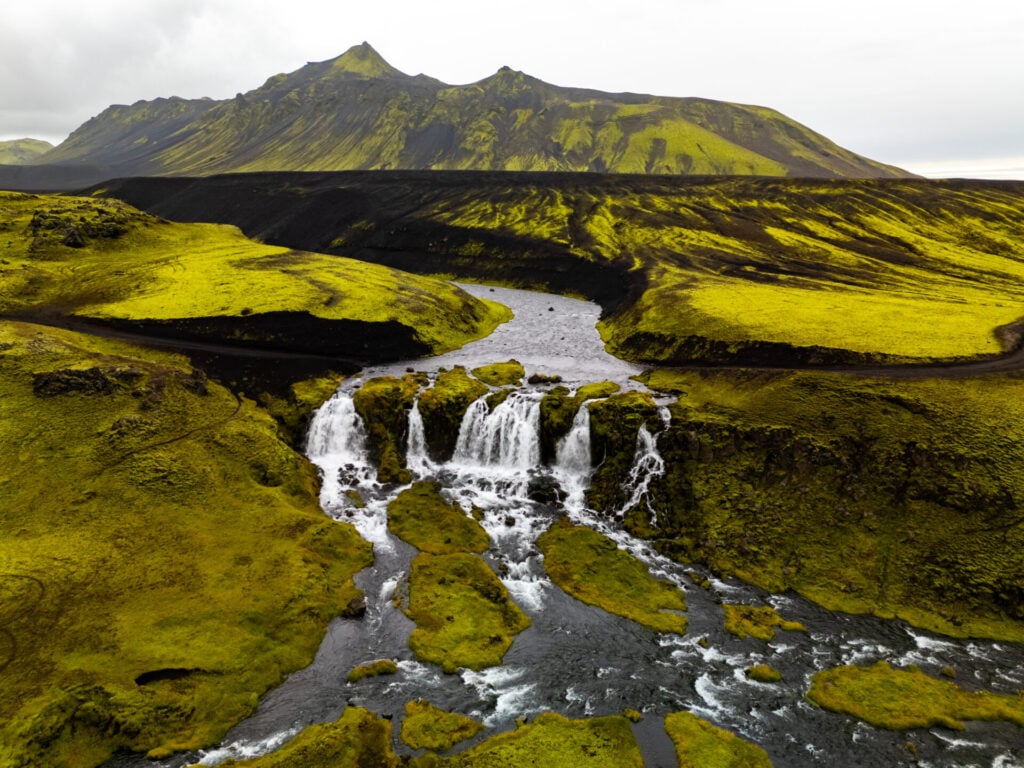 Bláfjallafoss waterfall crossing on F232