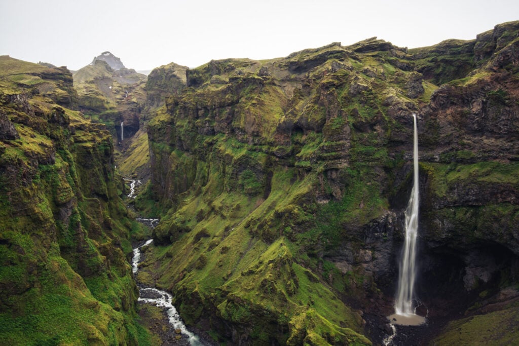 The main viewpoint of Múlagljúfur Canyon
