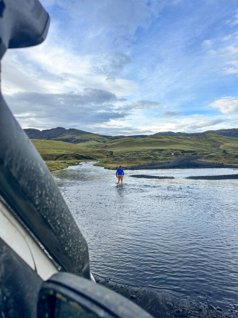River crossing in Iceland