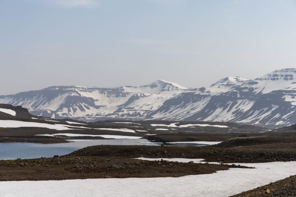 Driving over the mountain pass into Seyðisfjörður