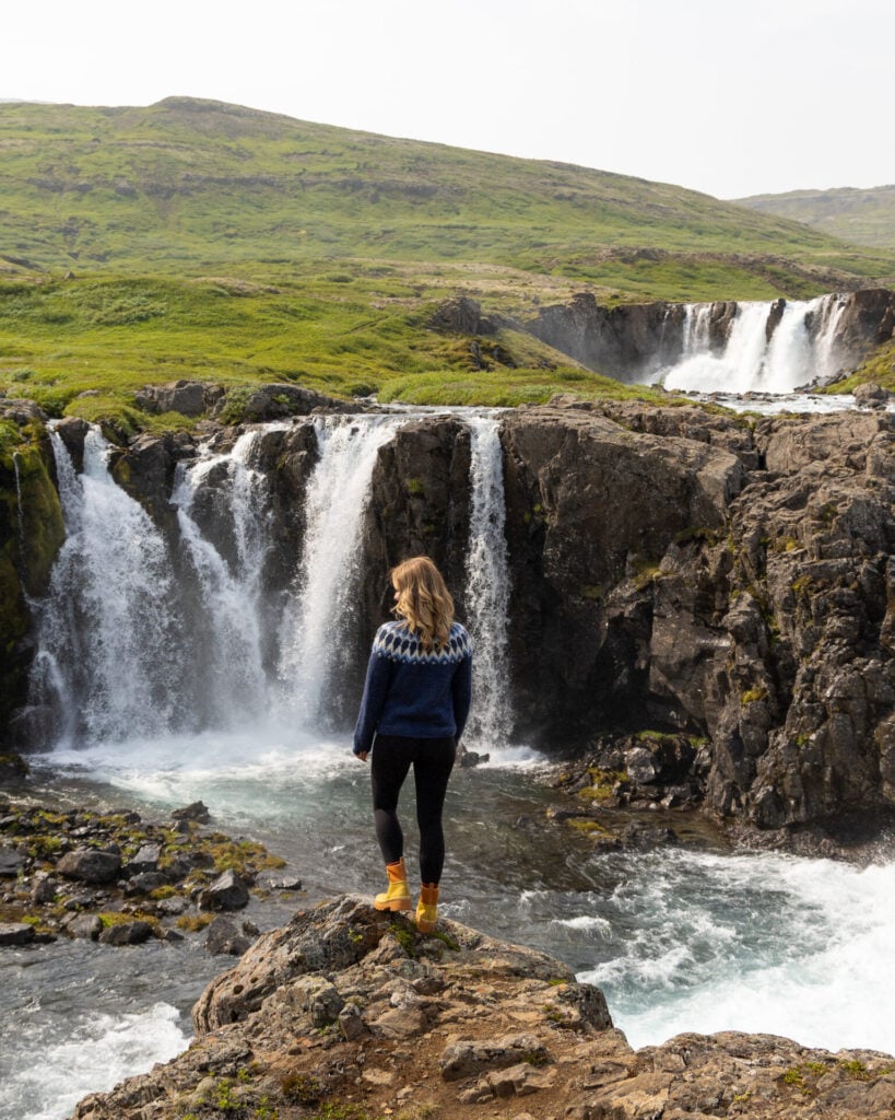 Dozens of waterfalls line the drive into Seyðisfjörður