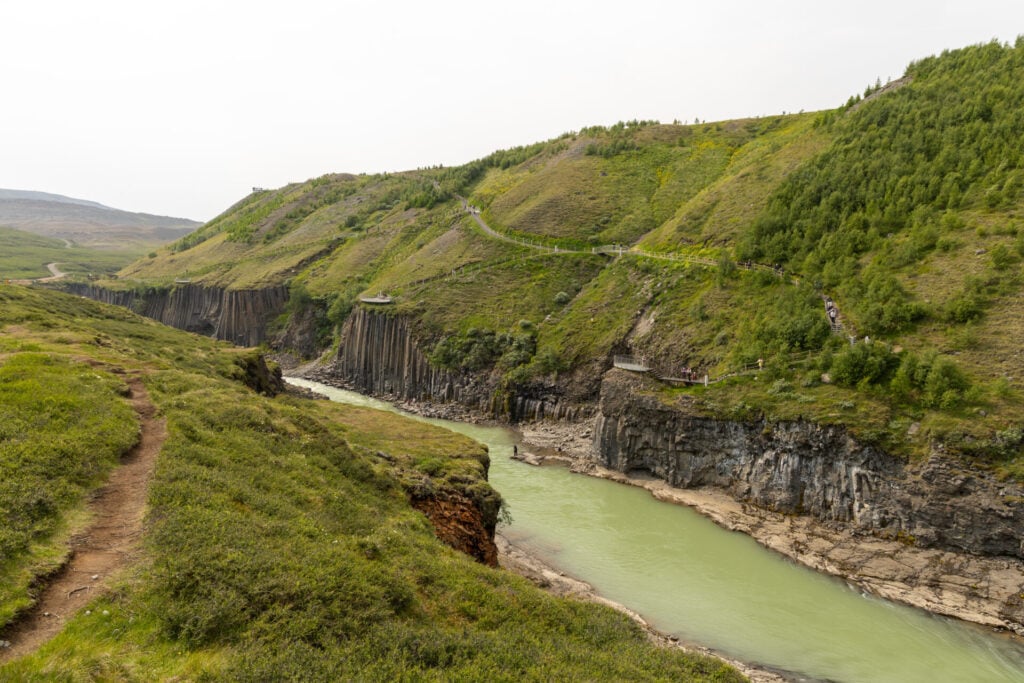 Stuðlagil Canyon East vs West side