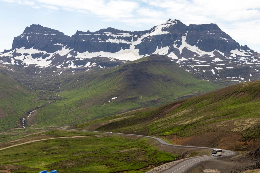 Scenic drive towards Borgarfjörður Eystri