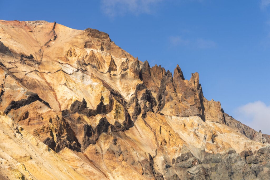 The vibrant orange Þerribjörg Cliffs